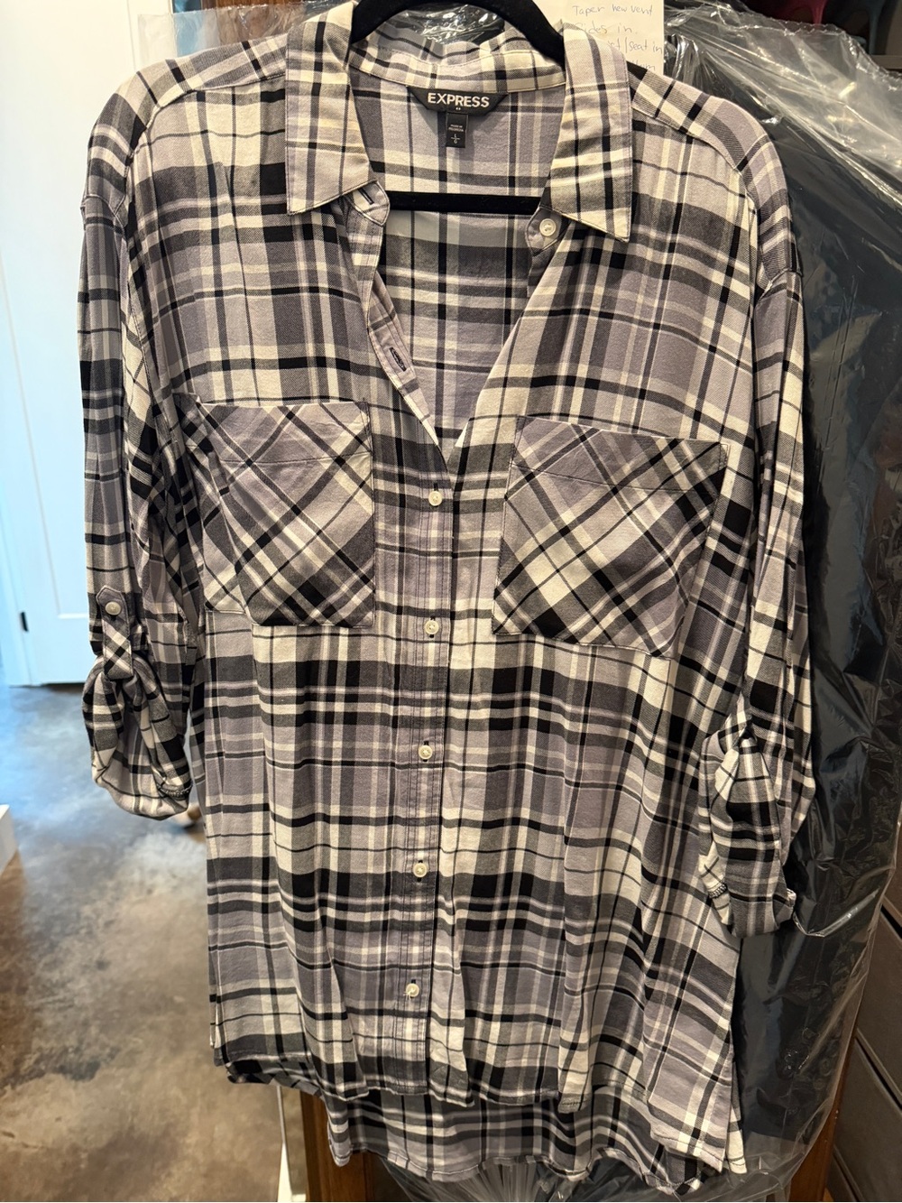 Express Plaid flannel Button-Up Shirt